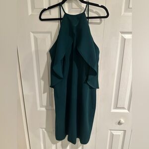 Carmen Marc Valvo Green Cocktail Dress